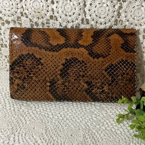 Vintage authentic reptile/snake skin clutch